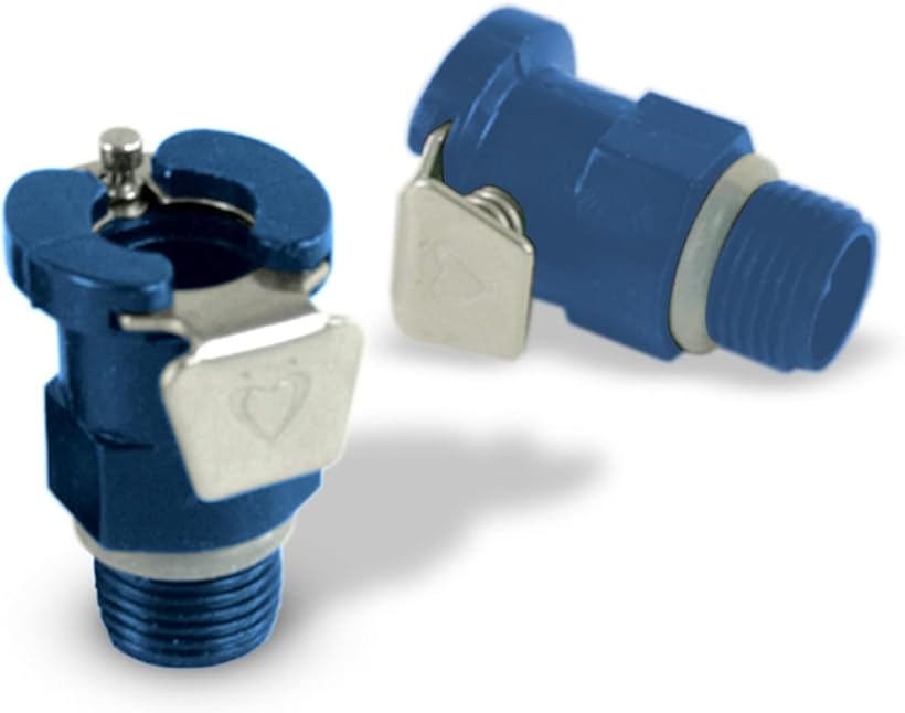LeLuv Quick Disconnect Threaded Cylinder Connector Blue