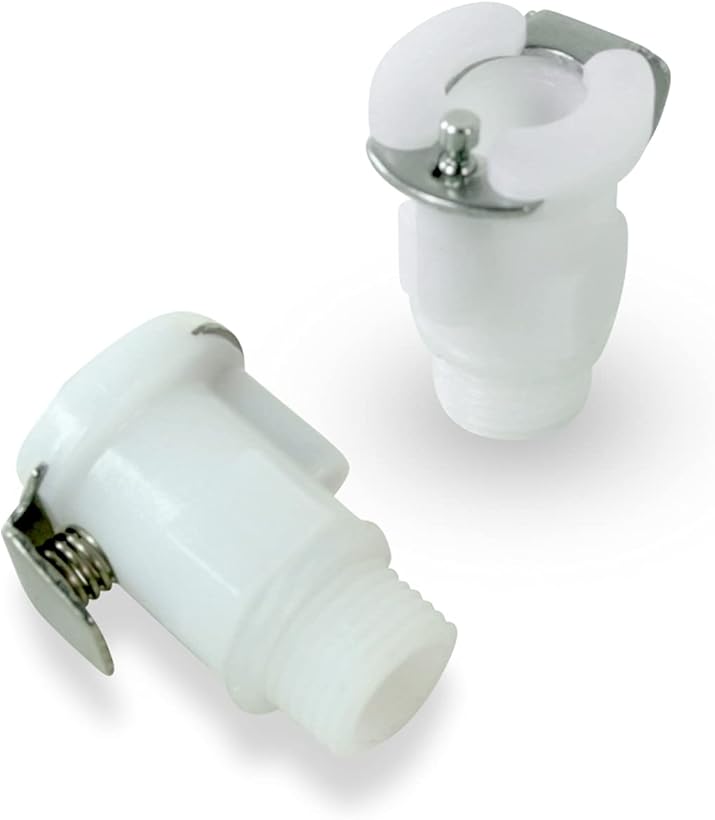 LeLuv Quick Disconnect Threaded Cylinder Connector White